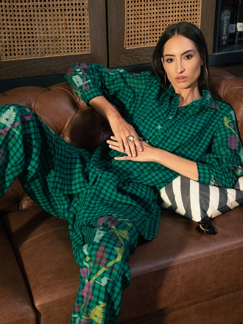 Bottle Green Check Shirt